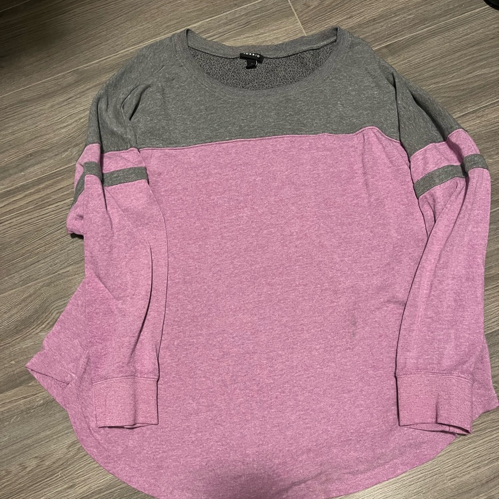 Torrid Pink Gray and Pink Long Sleeve Top